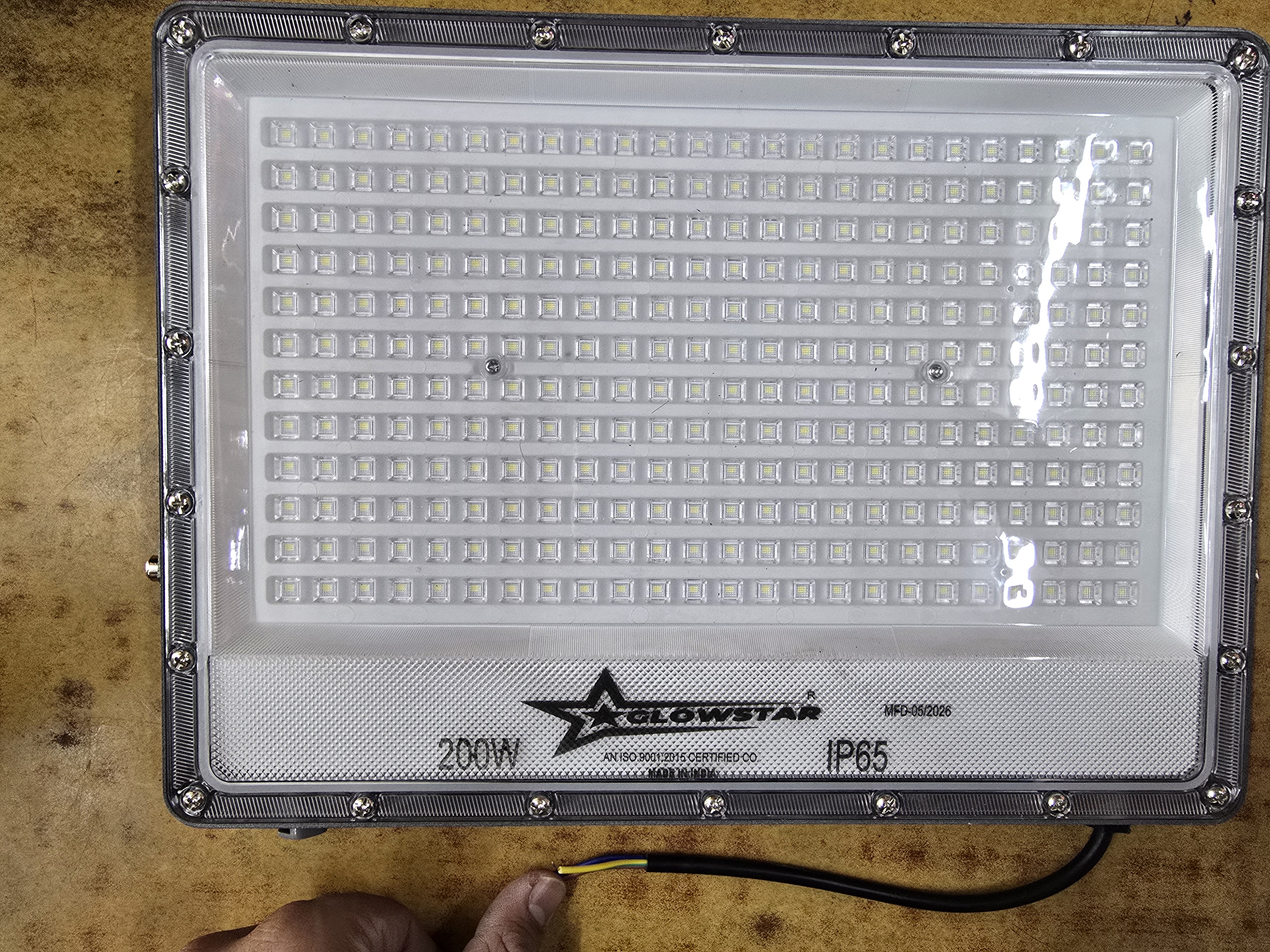 240W DOB model Glowstar flood light front product photo